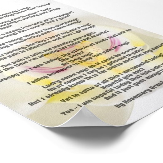 Trigeminal Neuralgia Gedicht von Rosemary Grant Poster (Ecke)