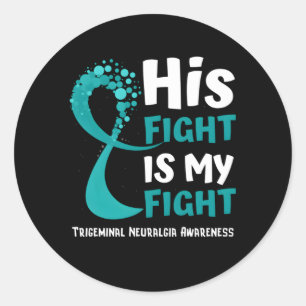 Trigeminal Neuralgie Awareness Ribbon Hope Family Runder Aufkleber