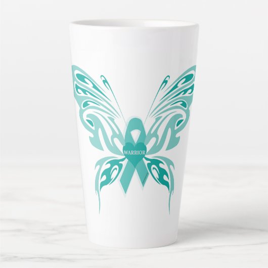 Trigeminal Neuralgie Schmetterling #4 Milchtasse (Vorderseite)