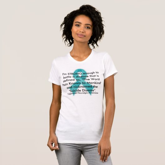 Trigeminalneuralgia-Bewusstseins-T - Shirt (Vorne ganz)