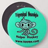 Trigeminalneuralgia-Helfer-AffePin. Button (Vorne & Hinten)