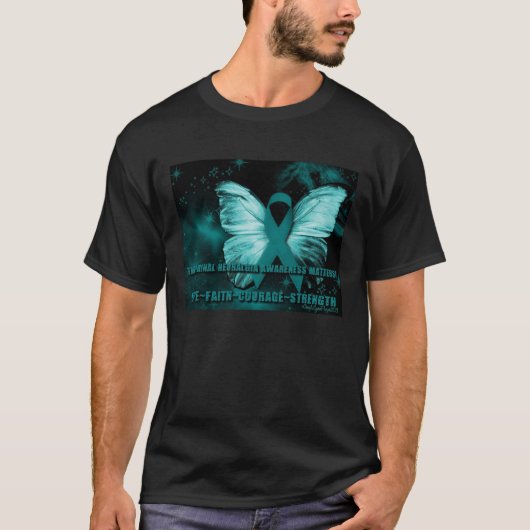Trigeminalneuralgia-Schmetterlings-Band-Shirt T-Shirt (Vorderseite)