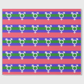 TRIGENDER FLAG UND SYMBOL GESCHENKPAPIER (Flach)