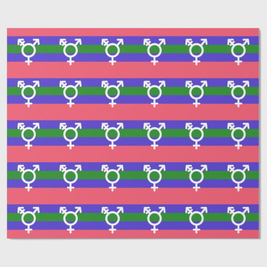 TRIGENDER FLAG UND SYMBOL GESCHENKPAPIER (Flach)