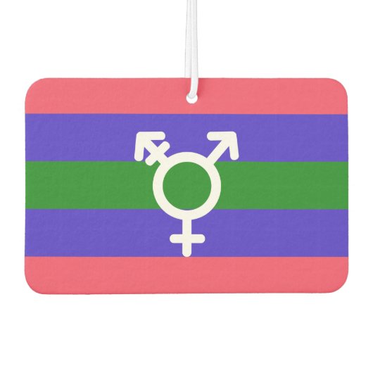 Trigender Pride Autolufterfrischer (Vorderseite)