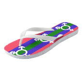 Trigender Pride Badesandalen (Schrägansicht)