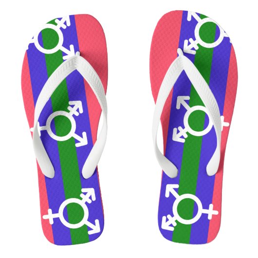 Trigender Pride Badesandalen (Fußbett)