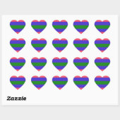 Trigender Pride Flag Herz-Aufkleber (Blatt)
