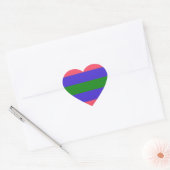 Trigender Pride Flag Herz-Aufkleber (Umschlag)