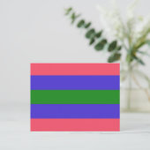Trigender Pride Flag Postkarte (Stehend Vorderseite)