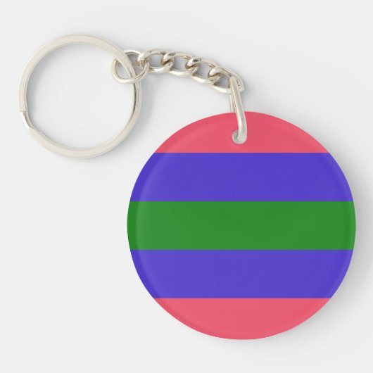 Trigender Pride Flag Schlüsselanhänger (Vorderseite)