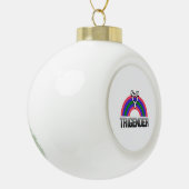 Trigender Pride Keramik Kugel-Ornament (Links)