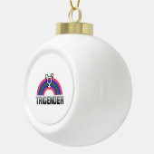 Trigender Pride Keramik Kugel-Ornament (Rechts)