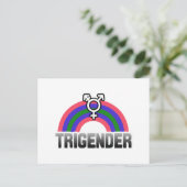 Trigender Pride Postkarte (Stehend Vorderseite)