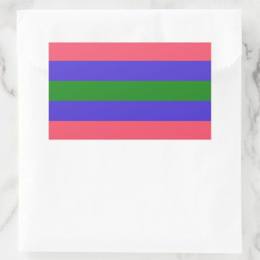 Trigender Pride Rechteckiger Aufkleber (Tasche)