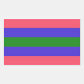 Trigender Pride Rechteckiger Aufkleber (Vorderseite)