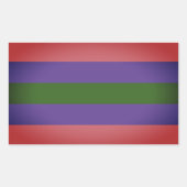 Trigender Pride Rechteckiger Aufkleber (Vorderseite)