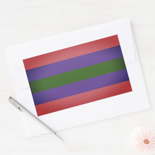 Trigender Pride Rechteckiger Aufkleber (Umschlag)