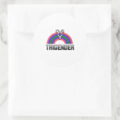 Trigender Pride Runder Aufkleber (Tasche)