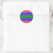 Trigender-Prix-Flag Runder Aufkleber (Tasche)