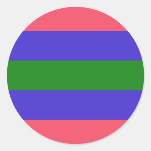 Trigender-Prix-Flag Runder Aufkleber (Vorderseite)