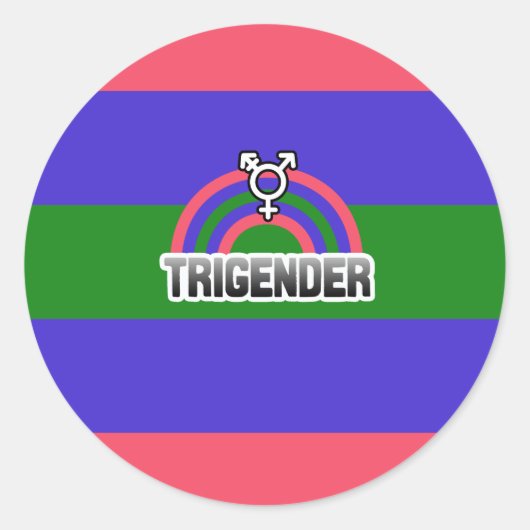 TRIGENDER RAINBOW AUFKLEBER (Vorderseite)
