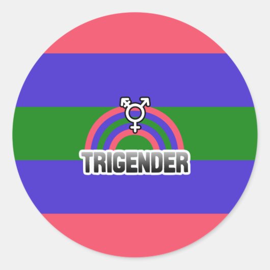 TRIGENDER RAINBOW AUFKLEBER (Vorderseite)