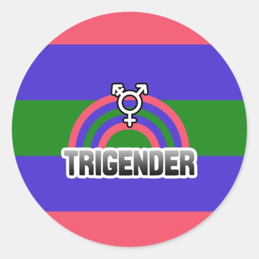 TRIGENDER RAINBOW AUFKLEBER (Vorderseite)