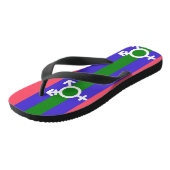 Trigender Stolz Badesandalen (Schrägansicht)