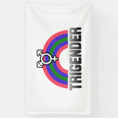Trigender Stolz Banner (Vertikal)