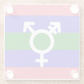 Trigender Stolz Glasuntersetzer (Rückseite)