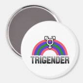Trigender Stolz Magnet (Vorderseite/Rückseite)