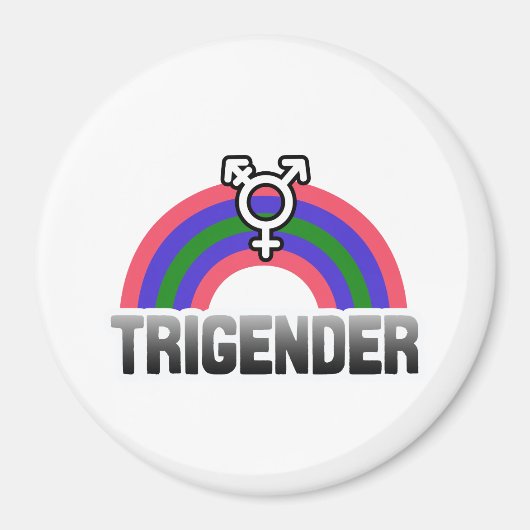 Trigender Stolz Magnet (Vorne)