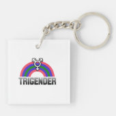 Trigender Stolz Schlüsselanhänger (Rückseite)