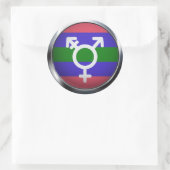 Trigeschlecht Runder Aufkleber (Tasche)