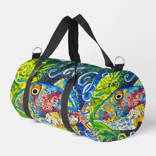 Trigger Fisch Print Cut Sew Bag Duffle Bag (Linke Seite)