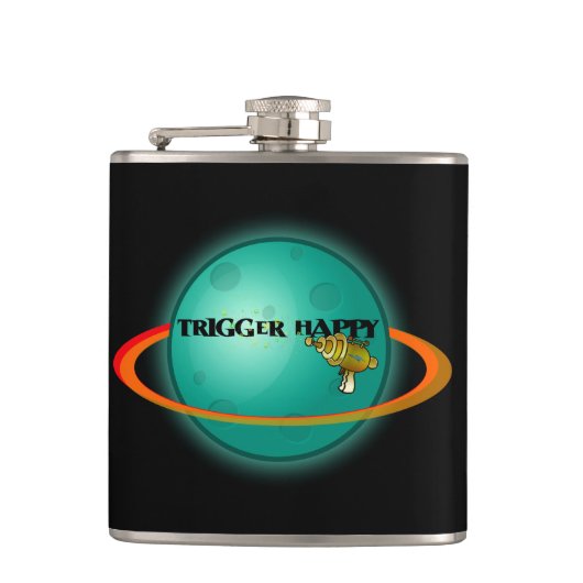 Trigger Happy Flachmann (Vorderseite)