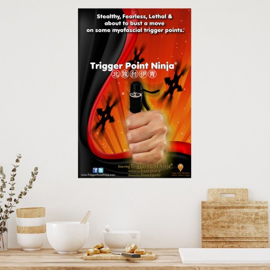 Trigger Point Ninja® 1 Blatt Poster (Küche)