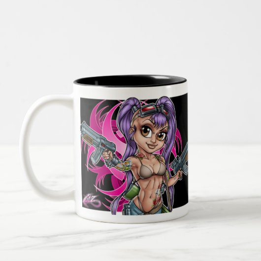 Triggerarmageddon-Tasse Zweifarbige Tasse (Links)