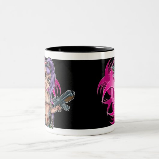 Triggerarmageddon-Tasse Zweifarbige Tasse (Mittel)