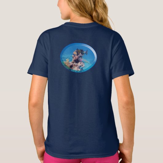 Triggerfish at coral reef - Photographic Design |  T-Shirt (Rückseite)