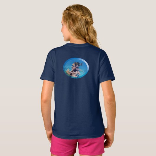 Triggerfish at coral reef - Photographic Design |  T-Shirt (Schwarz voll)