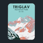 Triglav National Park Mount Triglav Slowenien Magnet<br><div class="desc">Triglav Vektorgrafik Design. Der Triglav,  der höchste Gipfel der Julischen Alpen,  liegt fast inmitten des Nationalparks.</div>