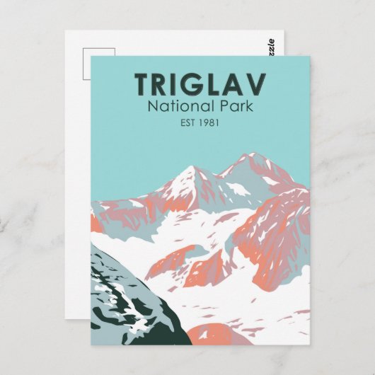 Triglav National Park Mount Triglav Slowenien Postkarte (Vorne/Hinten)