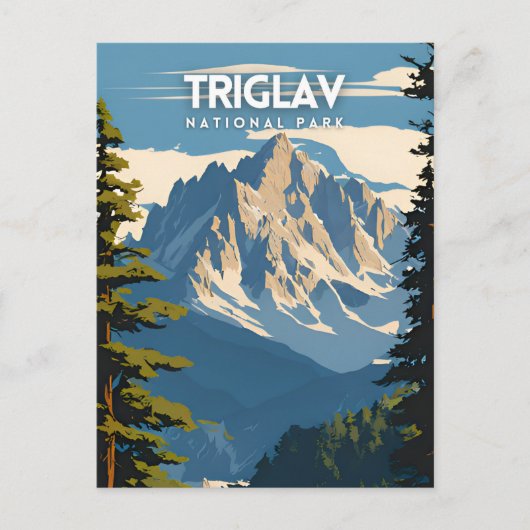 Triglav National Park Travel Poster Postkarte (Vorderseite)