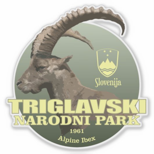 Triglav NP (Alpine Ibex) WT Aufkleber (Vorderseite)