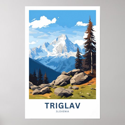 Triglav Sloveny Travel Print Poster (Vorne)