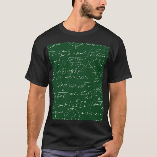 Trigonometrie formuliert geometrisches Muster T-Shirt (Vorderseite)