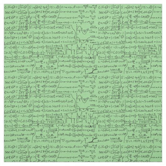 Trigonometrie-Heizblech, grün Stoff (Muster)