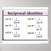 Trigonometrie-Poster: Gegenseitige Identifikation Poster (Vorne)